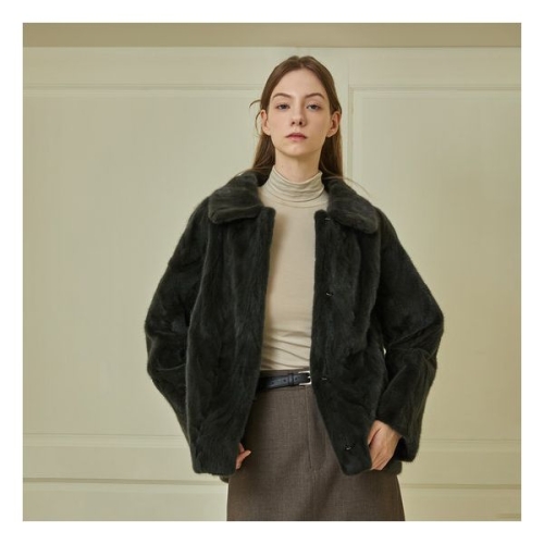 밍크 스탠카라 포그 하프 코트 3124795