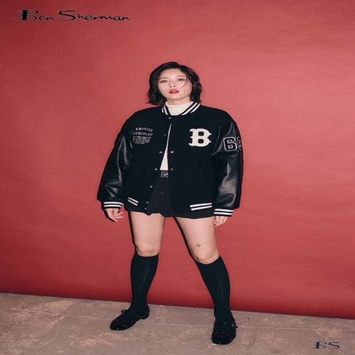 연승어패럴 벤셔먼 현아 착장 공용 3컬러 B와펜 울 블렌드 바시티 자켓 BODJP0411U