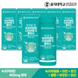 비엘헬스케어 을지대학교 체지방 컷 녹차카테킨 다이어트5 플러스 600mg 120정 (6개)_이미지
