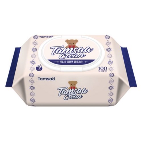 탐사 클린 물티슈 캡형 100매 (40팩)_이미지