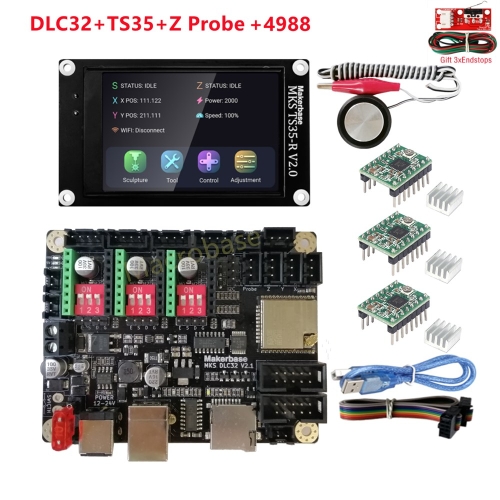 MKS DLC32 V2 CNC 기계 디스플레이 키트 GRBL 오프라인 비트 조각 컨트롤러 32 LCD 업그레이드 MAX CNC3018