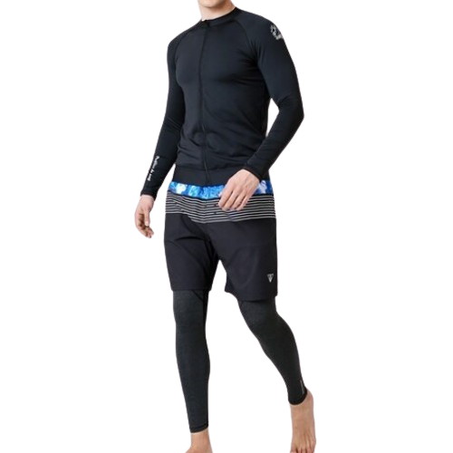 남성 집업래쉬가드 팬츠 레깅스 3종세트 BEM-T001K