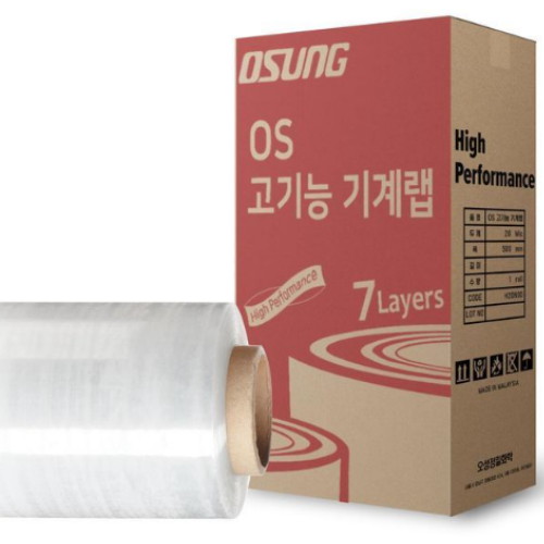 오성정밀화학 OS 고기능 기계랩 자동 스트레치 필름 20mic (1롤)_이미지