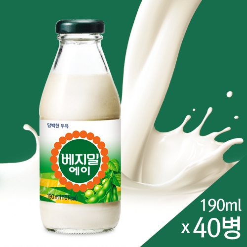 정식품 담백한 베지밀A 병 190ml (40개)_이미지