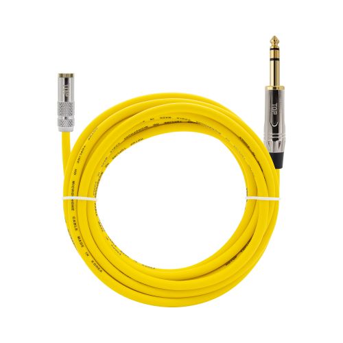 탑라인에이치디 HDTOP 메탈 3.5암 to 5.5수 스테레오 케이블 옐로우 (20m, HT-TP4918)