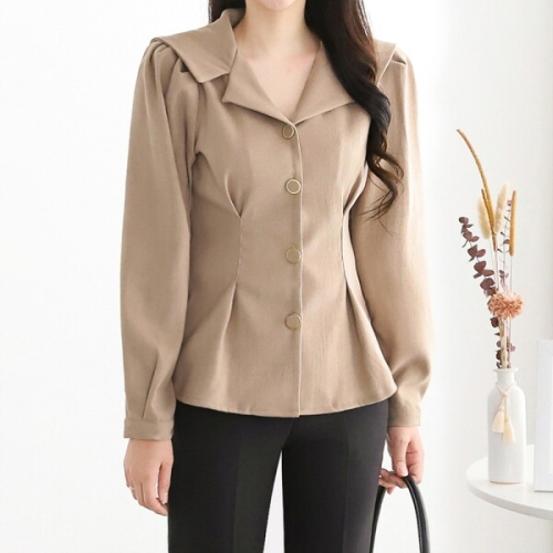 모리스커밍홈 세라카라 잔 코듀로이 블라우스_M2602BL060A_이미지