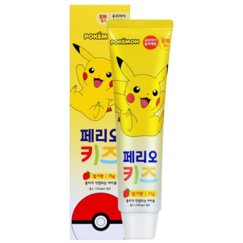 페리오 키즈 포켓몬 피카츄 딸기향 75g이미지입니다. 누르면 해당 게시물로 새창이동합니다.