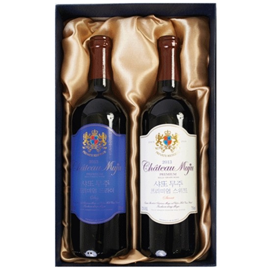 샤또무주 머루와인 프리미엄 스위트 750ml+프리미엄 드라이 750ml 세트 (1개)