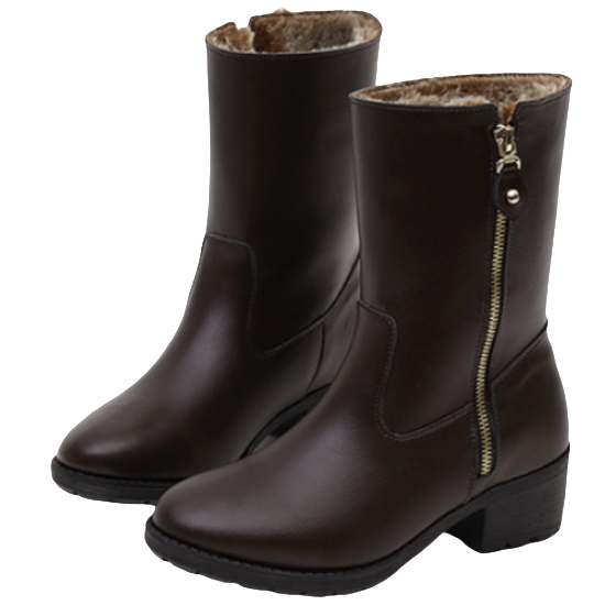 잭앤질코리아 잭앤질 소가죽 미들 퍼 부츠 JD8902