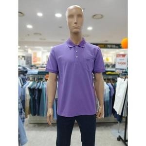 크로커다일 세이브존05 피케이 솔리드 요꼬에리 연보라색 반팔 티셔츠 ABTP2701 S36732495_이미지