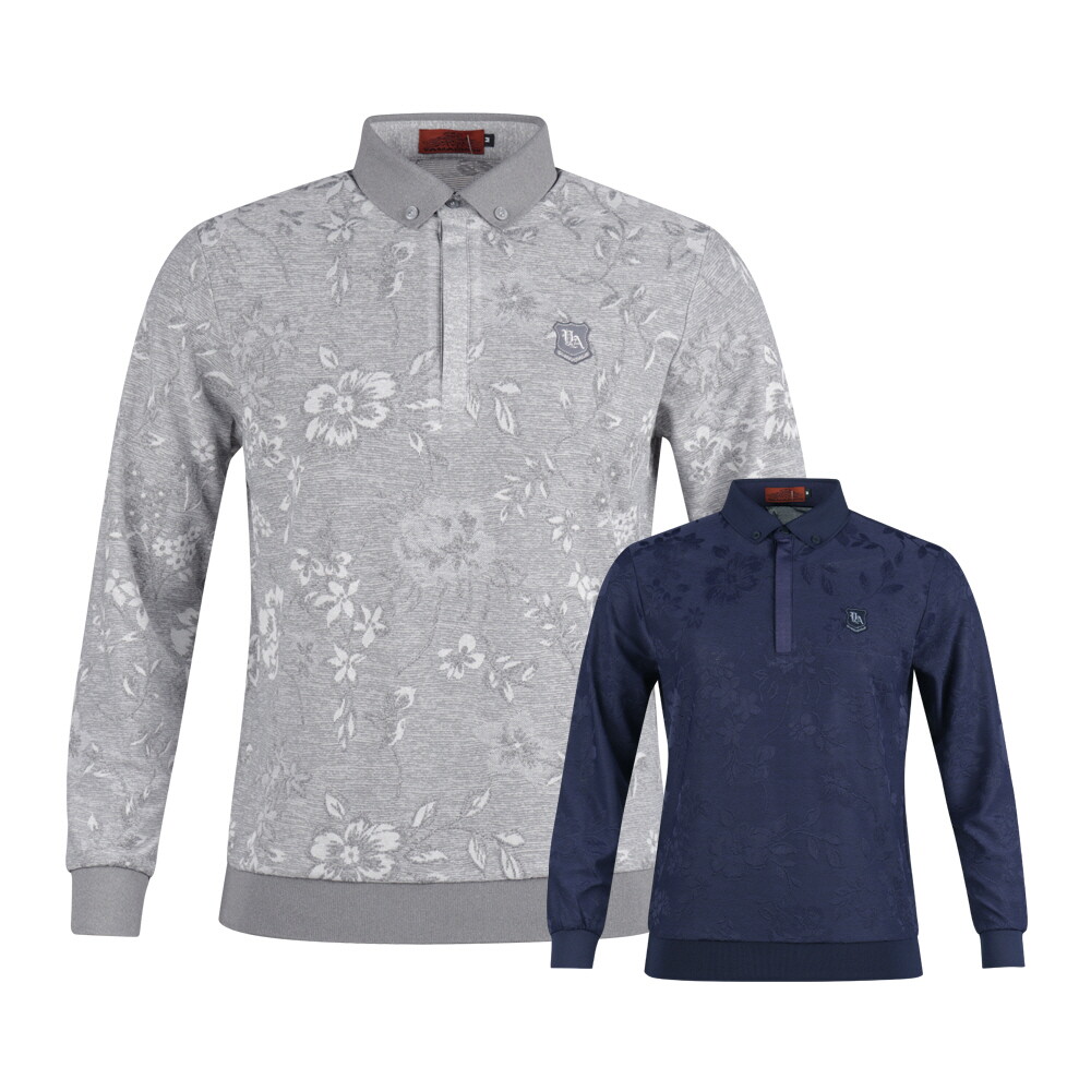 럭스골프 야마구찌 히든 반집업 긴팔 골프셔츠 YG3S401