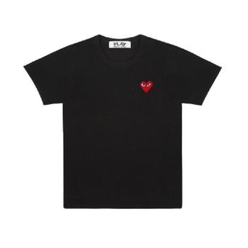 꼼데가르송 Play Comme des Garcons 플레이 레드 하트 티셔츠 블랙 AZ-T107-0_이미지