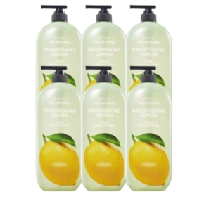 LG생활건강 온더바디 더내추럴 바디워시 브라이트닝 레몬 900g (6개)