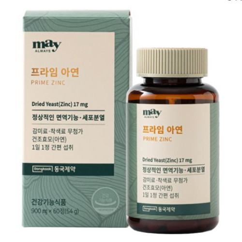 동국제약 메이올웨이즈 프라임 아연 60정 (6개)