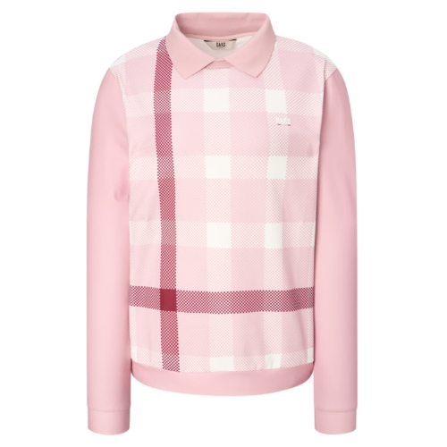 닥스골프 체크패턴 페이크 레이어드 티셔츠 DNTS5D905P1_이미지