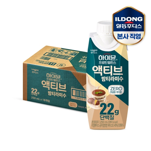 일동후디스 하이뮨 프로틴 밸런스 액티브 밤티라미수 250ml (18개)