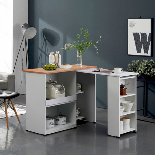 리버퍼니쳐 마뉴에 기역자 확장형 아일랜드식탁