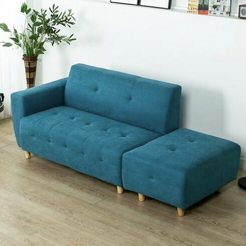 에보니아 브릿지 라텍스폼 패브릭 소파 2인용 (스툴포함)_이미지