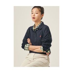 빈폴 LADIES 면 혼방 긴소매 폴로 티셔츠 네이비_BF5841C01R BF5841C01R 215110