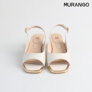 소가죽 오픈토 슬링백샌들 베이지 4cm M23M02LBE