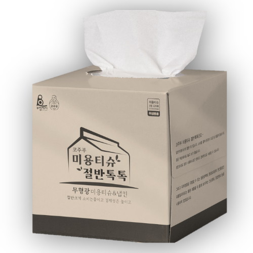 부림제지 코주부 미용티슈 절반톡톡 220매 (24팩)