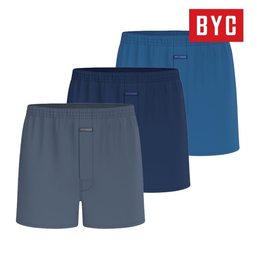 BYC 남성 순면 트렁크팬티 60수 사각박서 MCG1463 3매입_이미지