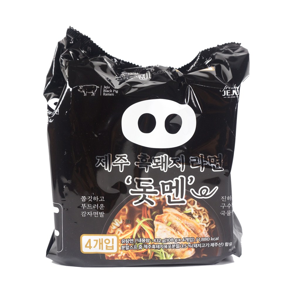 해올렛 제주 흑돼지 라면 돗멘 110g (8개)_이미지