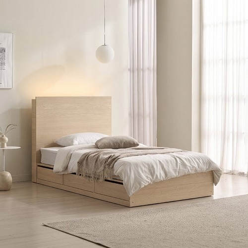 삼익가구 노타 호텔 빅수납 LED침대 SS (매트별도)_이미지