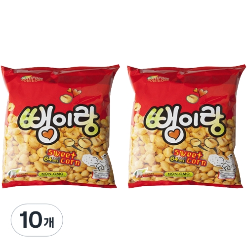 우리식품 뻥이랑 250g x 10봉 고소한 옥수수와 달콤하고 부 먹을수록 중독되는 마성의 과자_이미지