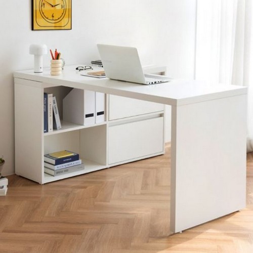 e스마트 와이즈 1인용 ㄱ자 책상 (1400x600)