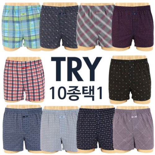 코튼패션 남성 사각 트렁크팬티 1종