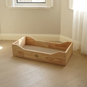 [불명] 가또 국내산 참죽 원목 스크래쳐 + 스크래쳐 리필 2개_이미지