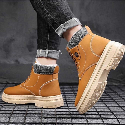 남자 여행 스타일 코디 신발 털안감 워커 하이탑 6413416