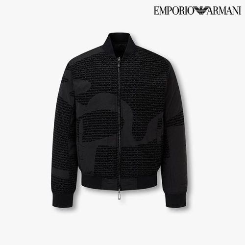 아르마니 엠포리오 아르마니 엠포리오 남성 플록 로고 다운 블루종 자켓 A515310033 1190000