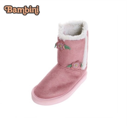 밤비니 아동 플라워 코사지 어그 부츠_PINK5B435PK_이미지
