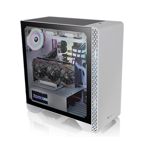 써멀테이크 S300 강화유리 (스노우)_이미지