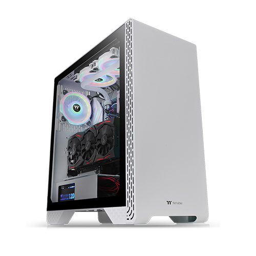 써멀테이크 S300 강화유리 (스노우)_이미지