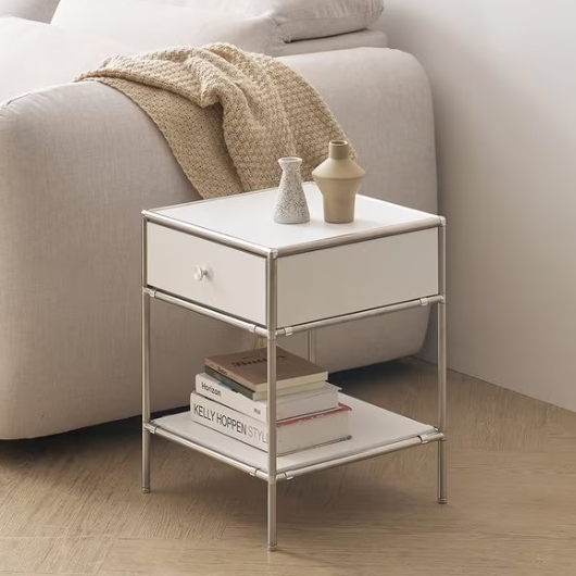 나무뜰 마린 E0자재 미드센츄리 모듈 협탁 400_이미지