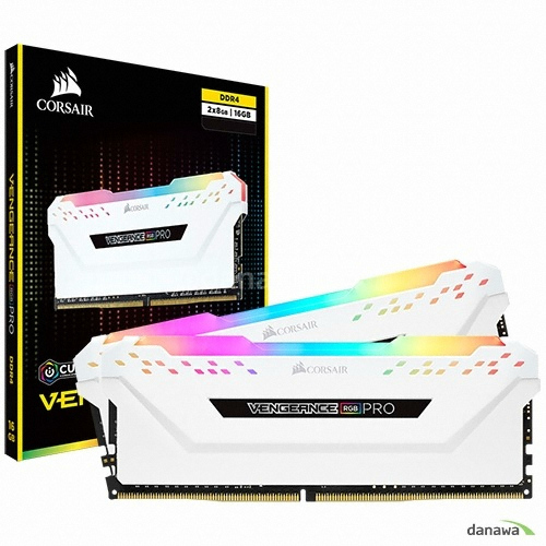 CORSAIR DDR4-2666 CL16 VENGEANCE PRO RGB WHITE 패키지 (16GB(8Gx2))
