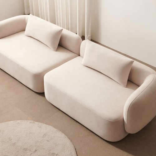 라자가구 비바 페블 모듈 아쿠아텍스 패브릭 소파 4인용 (스툴별도)