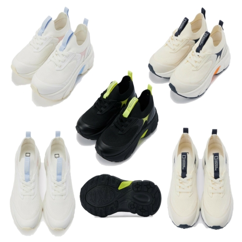 내셔널지오그래픽키즈 K255KSN024 남여공용 베스트아이템 선물용 에어 플로우 메쉬니트 슬립온 스니커즈