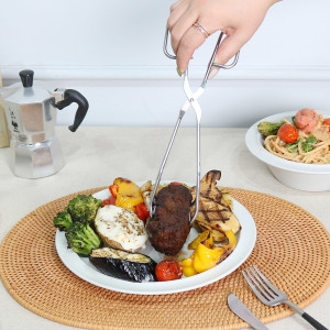 트라이앵글 가위집게 고기 캠핑 요리 삼각 야외 주방 스텐 샐러드 튀김 바베큐 다용도 위생 빵 악어 집게