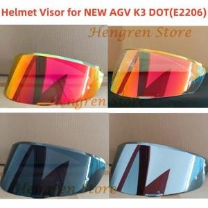 AGV K3 DOTE2206 용 헬멧 바이저 오토바이 헬멧 렌즈 유리 앞 유리 실드 뷰 파인더 고글 스크린 운모 액세
