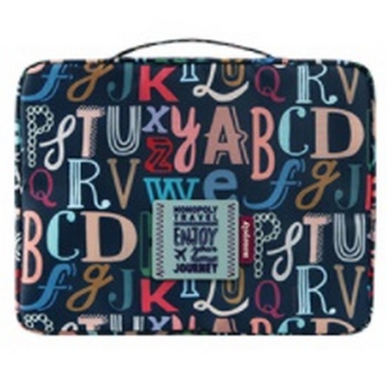 모노폴리 ENJOY JOURNEY GRAND MULTI POUCH (ALPHABET NAVY)_이미지