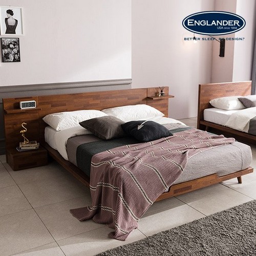 잉글랜더 로먼 멀바우 평상형 침대 K (DH7존독립)_이미지
