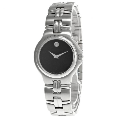 모바도 Movado 뮤지엄 쿼츠 스테인리스 스틸 블랙 다이얼 남성용 0602750 664086