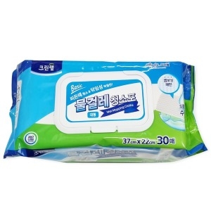 크린랲 물걸레 청소포 대형 30매 / 먼지 바닥 물티슈_이미지