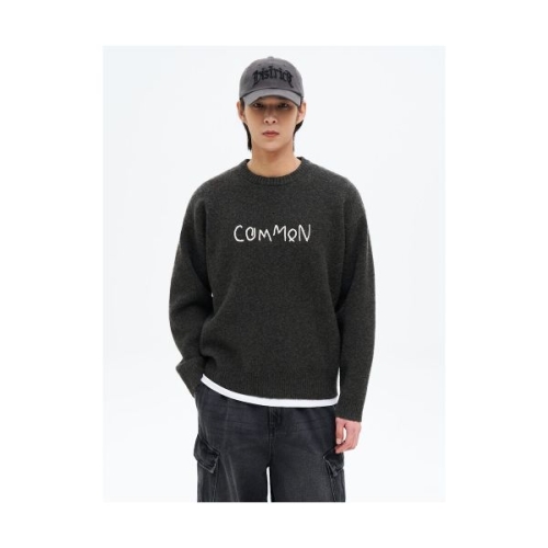핸드스티치 레터링 니트 풀오버 애쉬 45515184 291180