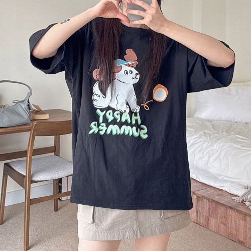 해피산책강아지티셔츠 LIU971M507 빅사이즈