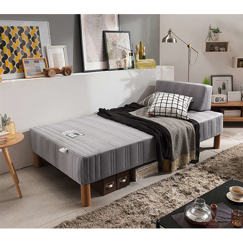 레이 일체형 독립스프링 패브릭 소파+쿠션1개 1인용